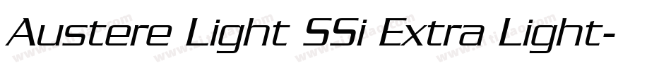 Austere Light SSi Extra Light字体转换